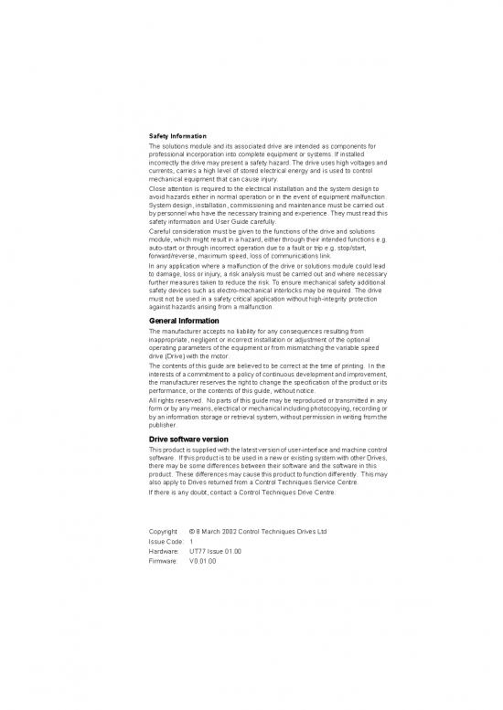 Maintenance Of Electrical Equipment Pdf 85535 Control Techniques