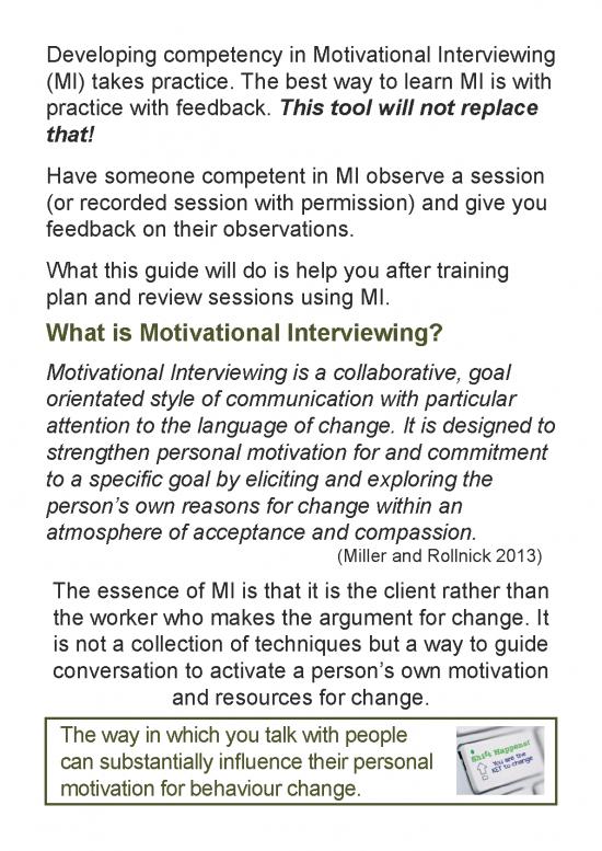 Motivational Interviewing Pdf 86496 Mi Pocket Guide