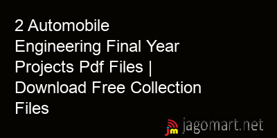 picture 2 Automobile Engineering Final Year Projects Pdf Files | Download Free Collection Files