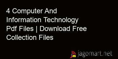 picture 4 Computer And Information Technology Pdf Files | Download Free Collection Files