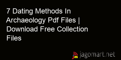 picture 7 Dating Methods In Archaeology Pdf Files | Download Free Collection Files