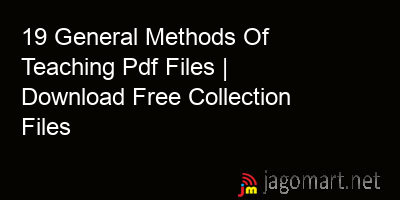 picture 19 General Methods Of Teaching Pdf Files | Download Free Collection Files