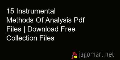 picture 15 Instrumental Methods Of Analysis Pdf Files | Download Free Collection Files