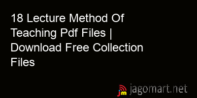 picture 18 Lecture Method Of Teaching Pdf Files | Download Free Collection Files