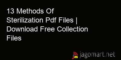 picture 13 Methods Of Sterilization Pdf Files | Download Free Collection Files