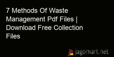 picture 7 Methods Of Waste Management Pdf Files | Download Free Collection Files