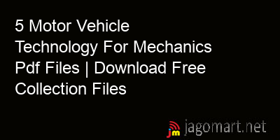 picture 5 Motor Vehicle Technology For Mechanics Pdf Files | Download Free Collection Files