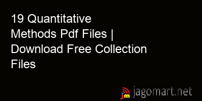 picture 19 Quantitative Methods Pdf Files | Download Free Collection Files