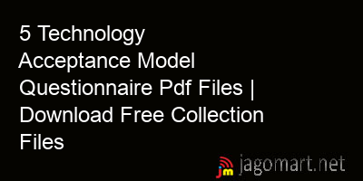 picture 5 Technology Acceptance Model Questionnaire Pdf Files | Download Free Collection Files