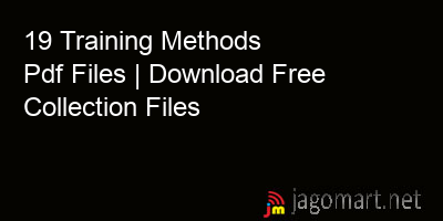 picture 19 Training Methods Pdf Files | Download Free Collection Files