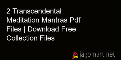 picture 2 Transcendental Meditation Mantras Pdf Files | Download Free Collection Files