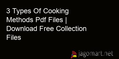 picture 3 Types Of Cooking Methods Pdf Files | Download Free Collection Files