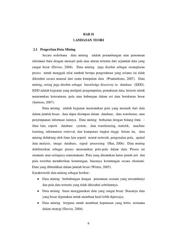 picture Data Mining And Data Warehousing Pdf 87548 | 13 Bab Ii