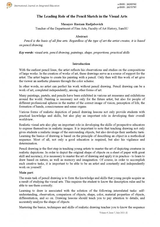 picture1_Pencil Drawing Pdf 88815 | 352251 The Leading Role Of The Pencil Sketch In E106a0f1