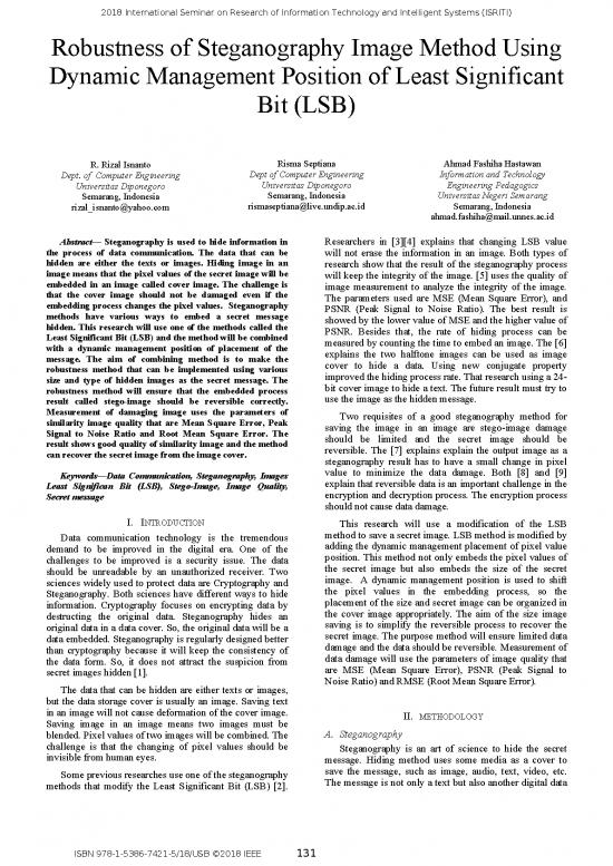 picture1_Steganography Pdf 87566 | 3 Robustness  Of Steganography Isnanto Dan Risma