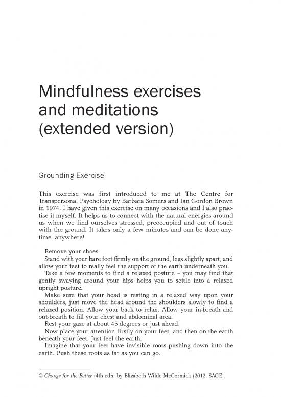 Mindfulness Exercises Pdf 87066 | 47041 05 Mindfulness Exercises