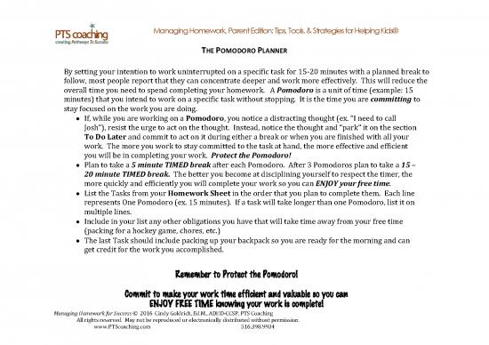picture Pomodoro Pdf 88964 | 7 The Pomodoro Planner