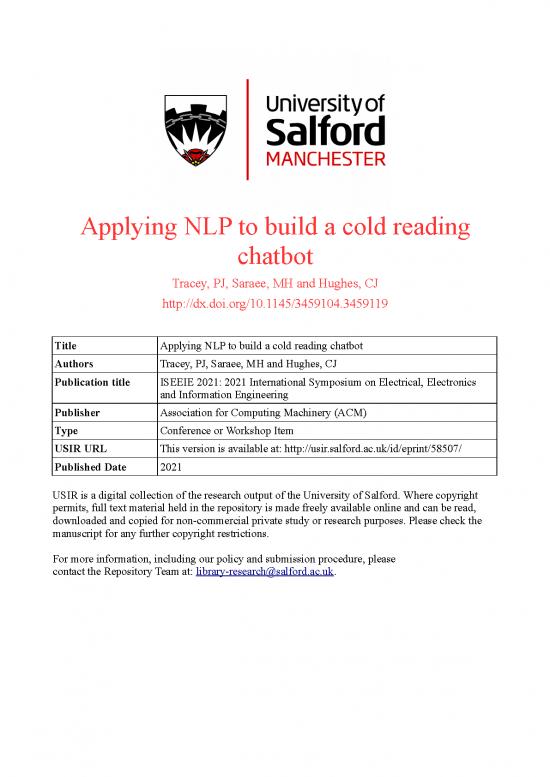 picture Cold Reading Pdf 88172 | Applying Nlp To Build A Cold Reading Chatbot