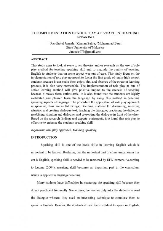 picture Role Play Method Of Teaching Pdf 88547 | Artikel Raodhatul Jannah