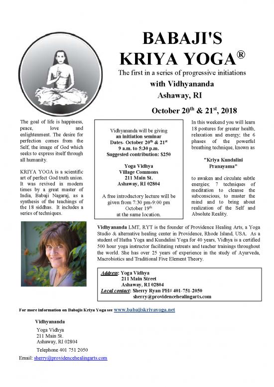 picture Babaji Kriya Yoga Pdf 88926 | Babaji S Kriya Yoga 382be8