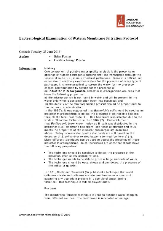 picture Thermal Analysis Pdf 88291 | Bacteriological Examination Of Waters Membrane Filtration Protocol