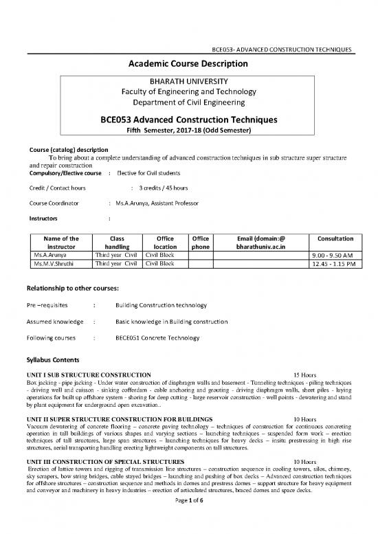 picture Advanced Construction Technology Pdf 88449 | Bce053  Advance Construction Techniques