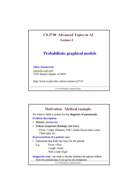 picture1_Probabilistic Graphical Models Pdf 88936 | Class2