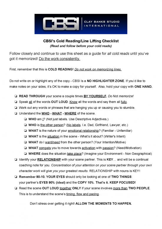 picture1_Cold Reading Pdf 87452 | Cold Read Prep Checklist