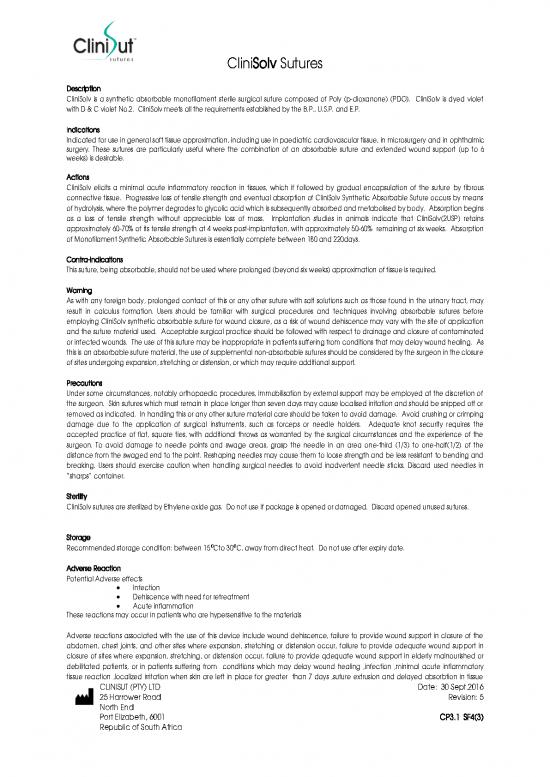 picture Suture Pdf 88390 | Cp 1 Sf43 Package Insert Clinisolv