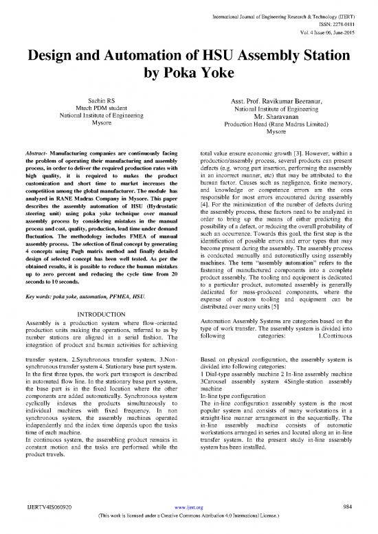 picture Technology Pdf 86760 | Design And Automation Of Hsu Assembly Station By Poka Yoke Ijertv4is060920