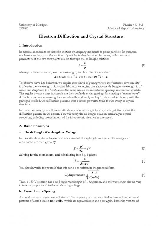 picture Electron Diffraction Pdf 87691 | Electron Diffraction2