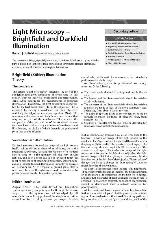 picture Light Microscopy Pdf 88643 | Els Brighdarkfield