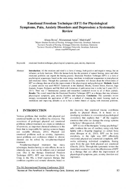 picture1_Journal Pdf 87547 | Emotional Freedom Technique (eft) For Physiological Symptoms, Pain, Anxiety Disorders And Depression  A Systematic Review