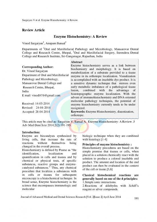 picture_Histochemistry Pdf 88695 | Enzymehistochemistryareview