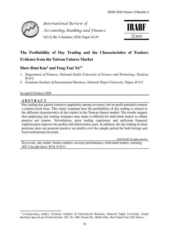 picture1_Technology Pdf 86803 | Final   The Profitability Of Day Trading And The Characteristics Of Traders  Evidence From The Taiwan Futures Market