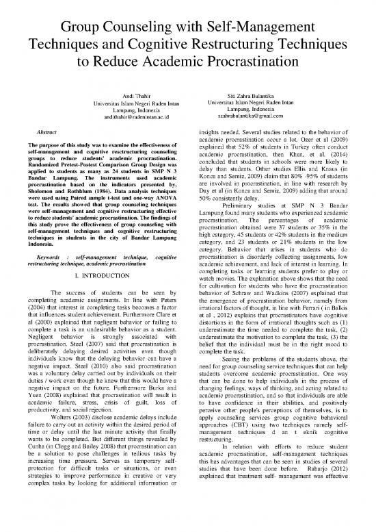 picture Cognitive Restructuring Pdf 89005 | Group Counseling With Elf Management Techniques And Cognitive Restructuring