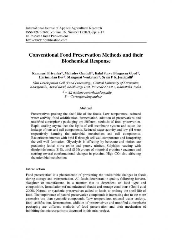 picture1_Food Preservation Methods Pdf 87048 | Ijaarv16n1 02