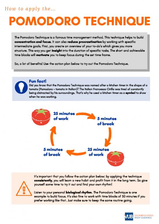 picture_Pomodoro Pdf 88123 | Infographic Pomodoro Technique