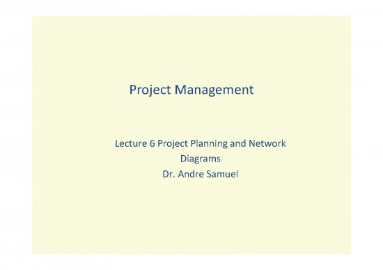 picture Thermal Analysis Pdf 89062 | Lecture 6 Project Planning Network Diagram
