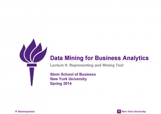 picture Text Mining Pdf 88918 | Lecture 9   Representing And Mining Text