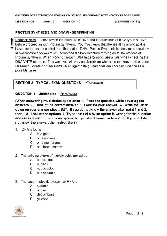 picture1_Dna Fingerprinting Pdf 87418 | Ls Gr 12 Session 10protein Synt And Dna Fingerprinting
