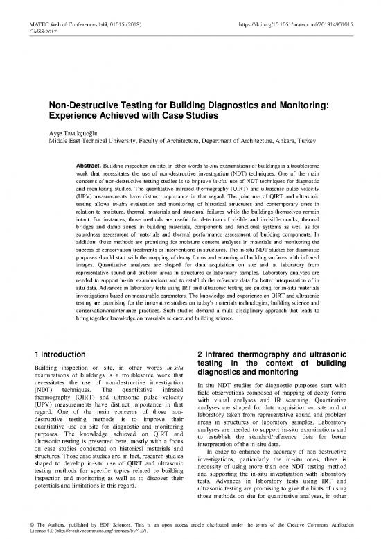 picture1_Non Destructive Testing Pdf 86872 | Matecconf Cmss2018 01015