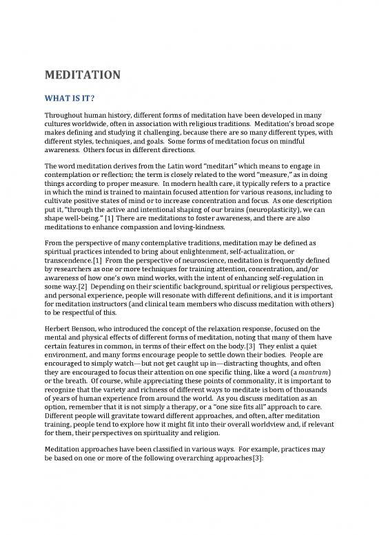 picture Types Of Meditation Pdf 87203 | Meditation