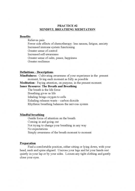 picture Mindfulness For Anxiety Pdf 88089 | Mindful Breathing Meditation