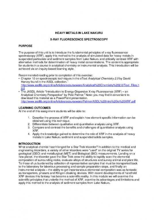 picture Instrumental Methods Of Analysis Pdf 87281 | Nakurumetals X Ray Fluorescence