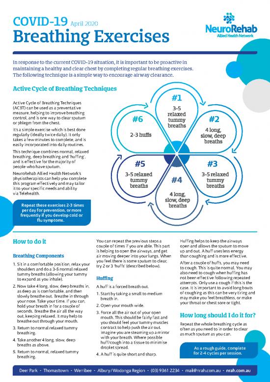 Acbt Exercises 87882 | Nrah Breathing Exercises