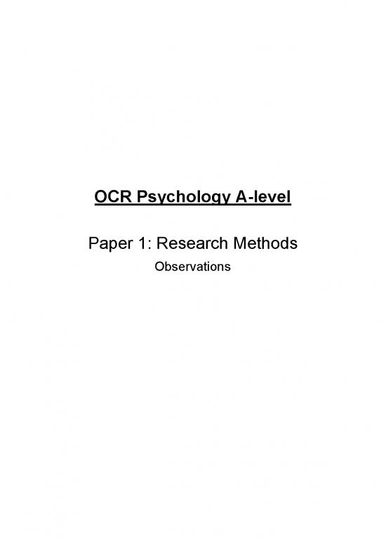 picture Study Methods Pdf 87948 | Paper 1   Research Methods   Observations