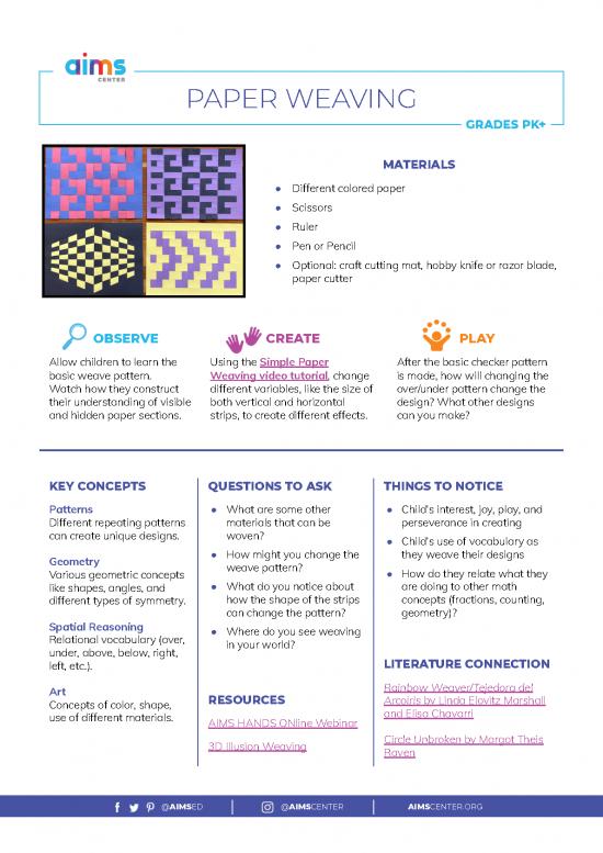 picture Paper Weaving Patterns Pdf 87274 | Paper Weaving English
