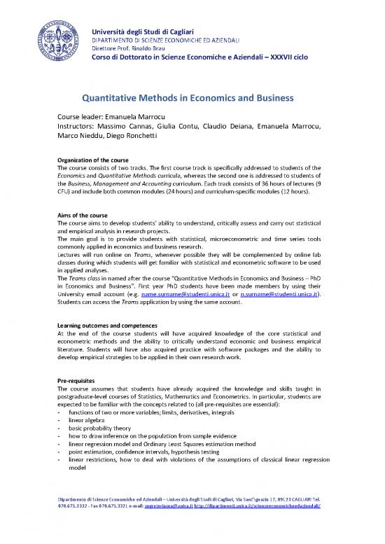 picture Thermal Analysis Pdf 88477 | Quantitative Methods In Economics And Business Dottorato Sea Xxxvii Ciclo