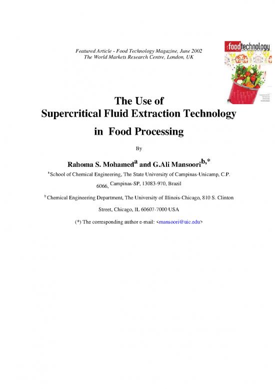 picture Supercritical Fluid Extraction Pdf 88145 | Sceinfoodtechnology